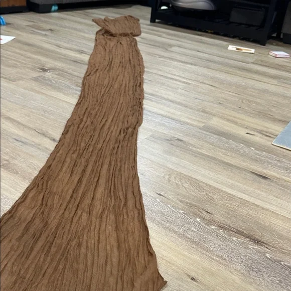 Set of 8 sheer brown table runners / pew decorations for wedding - Picture 2 of 3